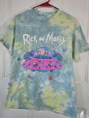 Adult Swim Rick and Morty Tie-Dye Graphic Tee Med